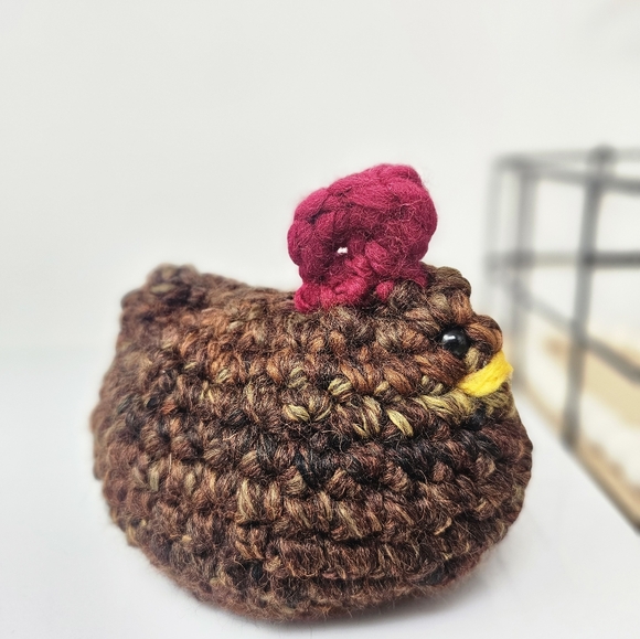 Emotional Support Chicken, Crochet Chicken, Handmade Chicken - Picture 5 of 9